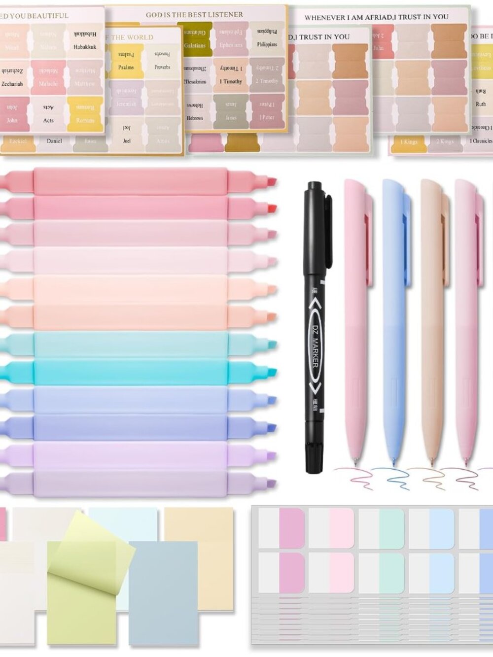 44 Pcs Bible Study Supplies Journaling Kit For Women, Bible Study Kit Includes H